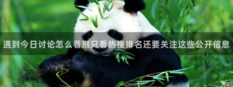 今日热点资讯:遇到今日讨论怎么看别只看热搜排名还要关注这些公开信息